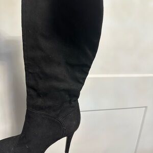 Black suede tall INC boots in a size 7